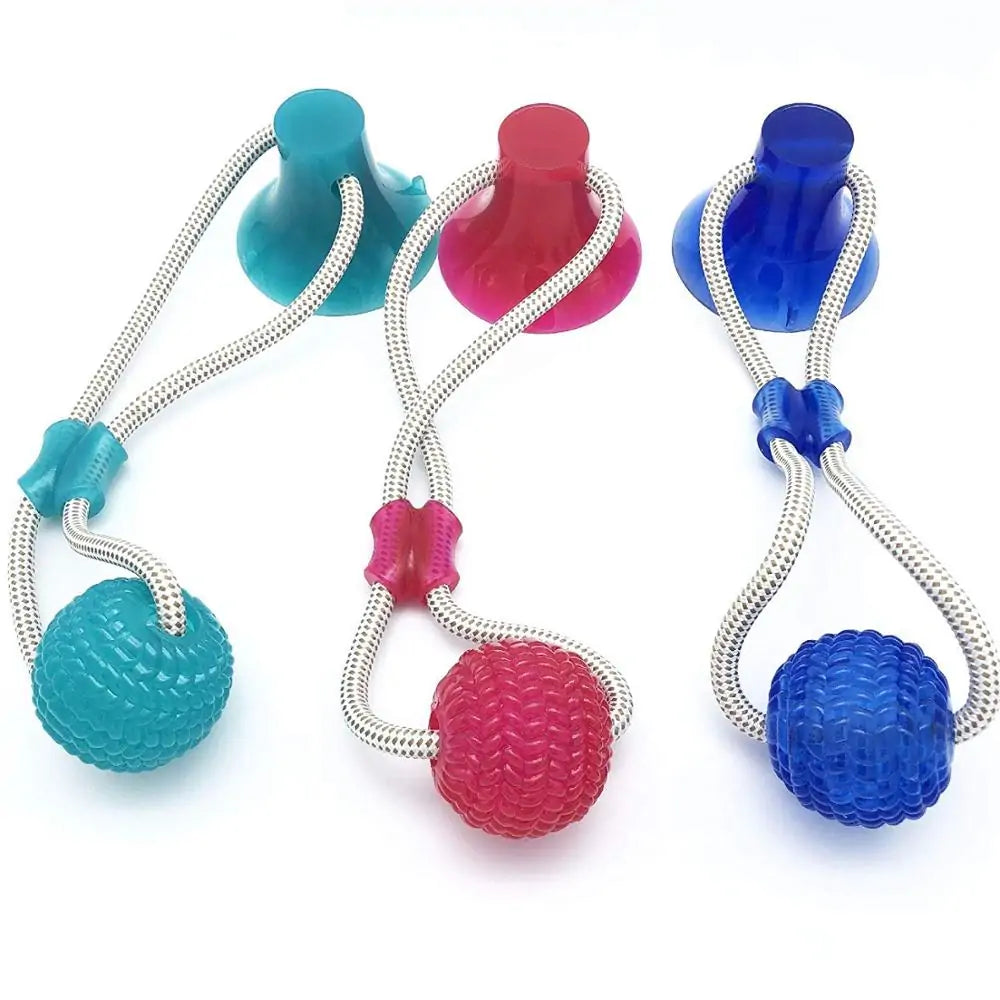 Suction Cup Dog Push Ball Toy